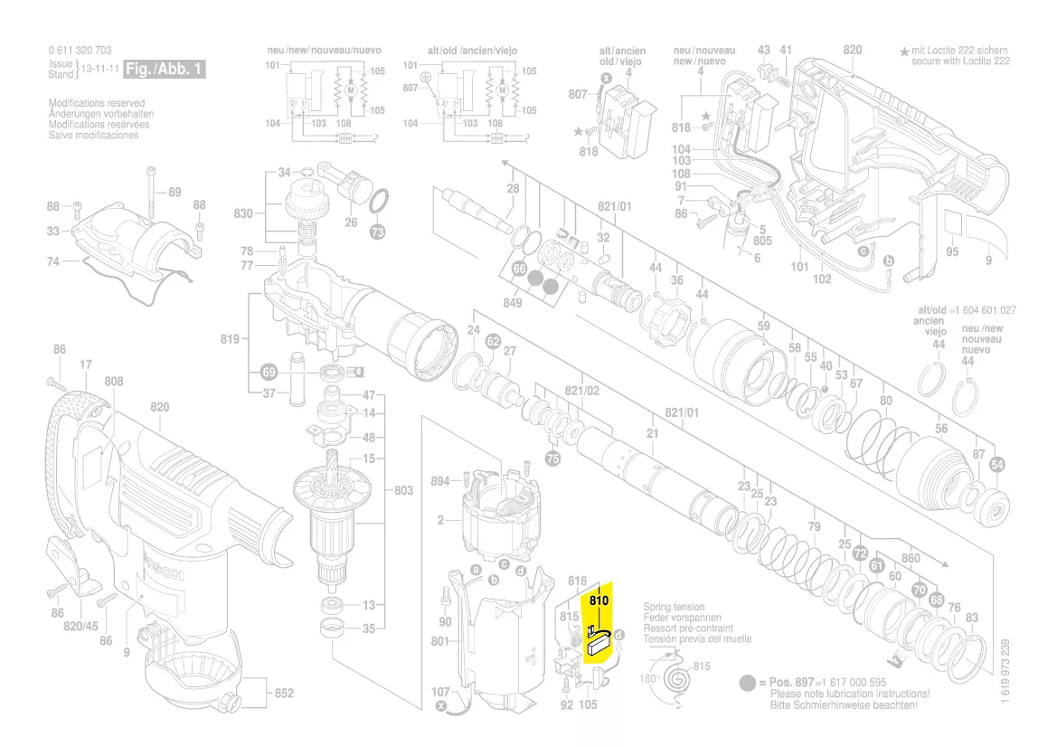 Balais charbon 1 617 014 137 BOSCH